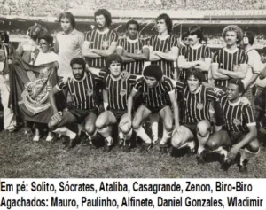 Quantas vezes o Corinthians foi rebaixado - Elenco do Corinthians 1982 - Foto Meu Timão