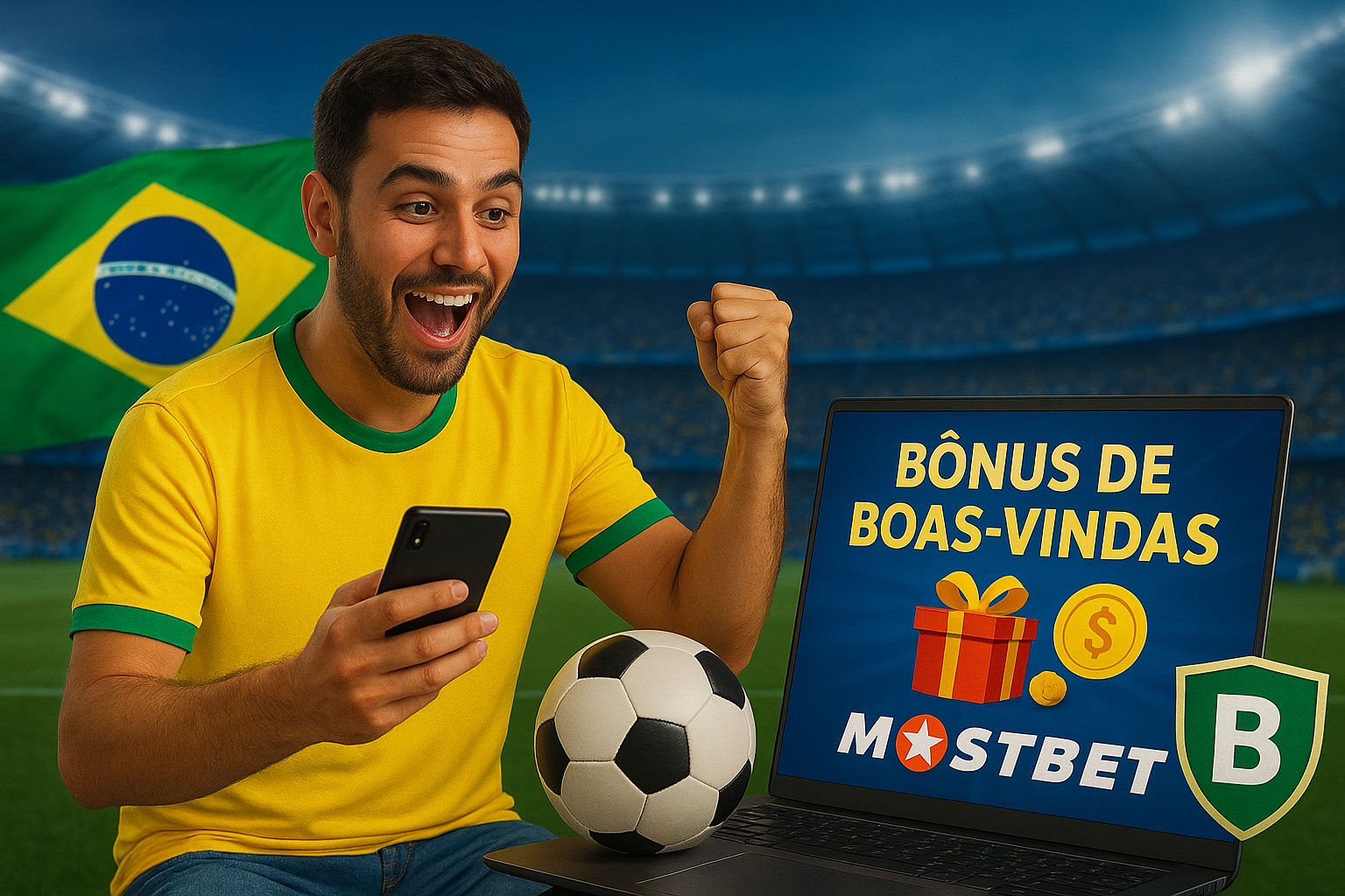 Fã da Série B com bônus de boas-vindas da Mostbet
