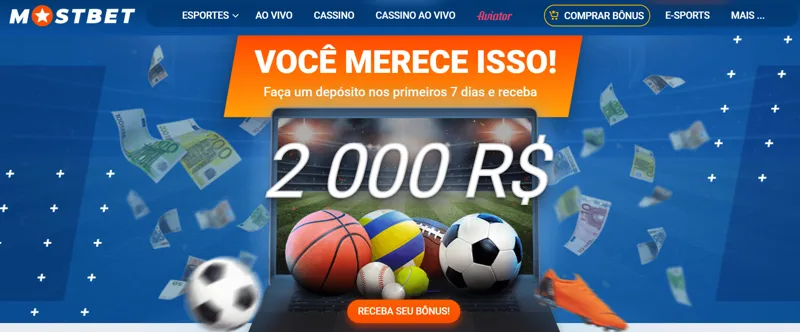 Bônus de boas-vindas da Mostbet no Brasil